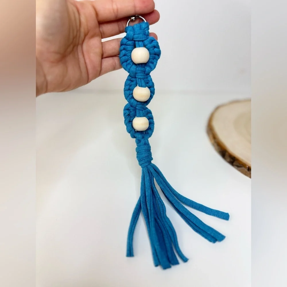 Boho Handcrafted Floral beaded huge keychain